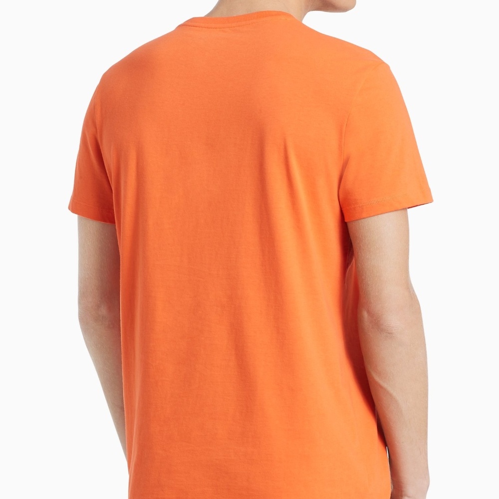 NWT CALVIN KLEIN MEN'S ORANGE CREW NECK T-SHIRT - Picture 2 of 2